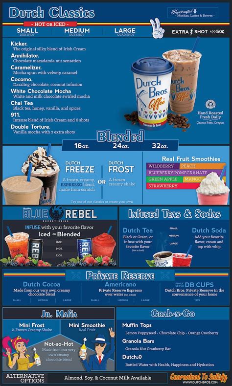 dutch bro menu|dutch bros menupages.